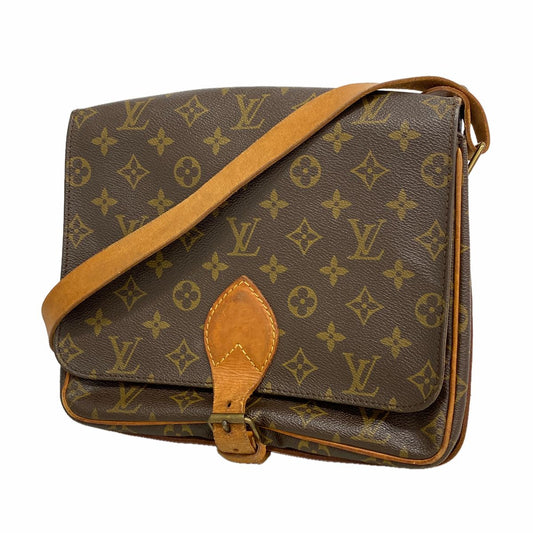 Louis Vuitton Shoulder Bag Monogram Cartouchiere GM Brown