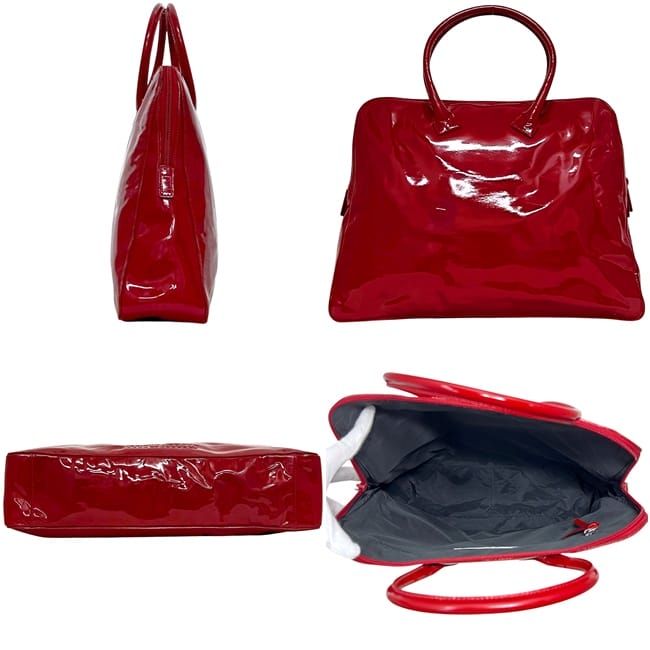 Miu Miu Tote 31 Miu Miu Patent Red Vintage Boston Bag — view 2