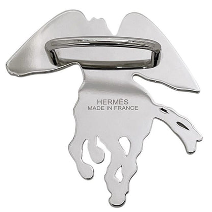 Hermes Scarf Ring Pegasus Metal Silver — view 3