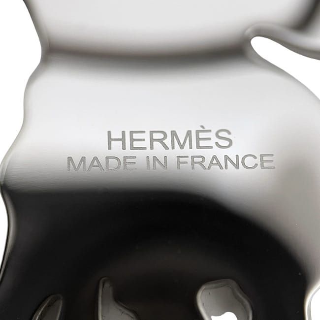 Hermes Scarf Ring Pegasus Metal Silver — view 4