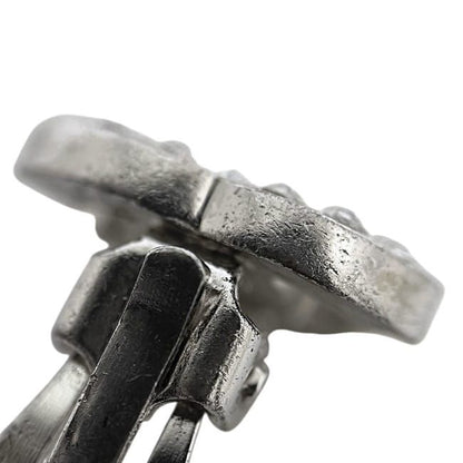 Chanel Earrings CC Logo 07 Metal Rhinestone Silver — view 7