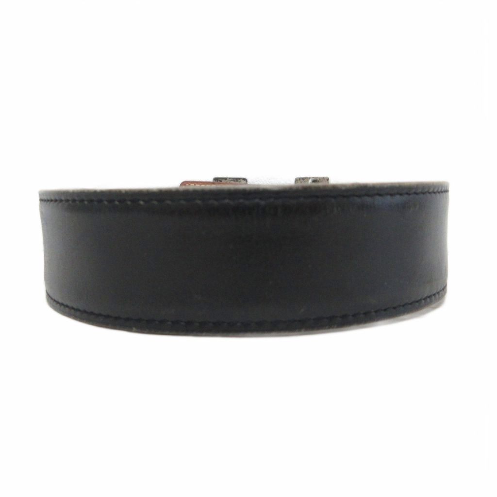 Hermes Constance H Logo Buckle Belt Leather 70 Black — view 3