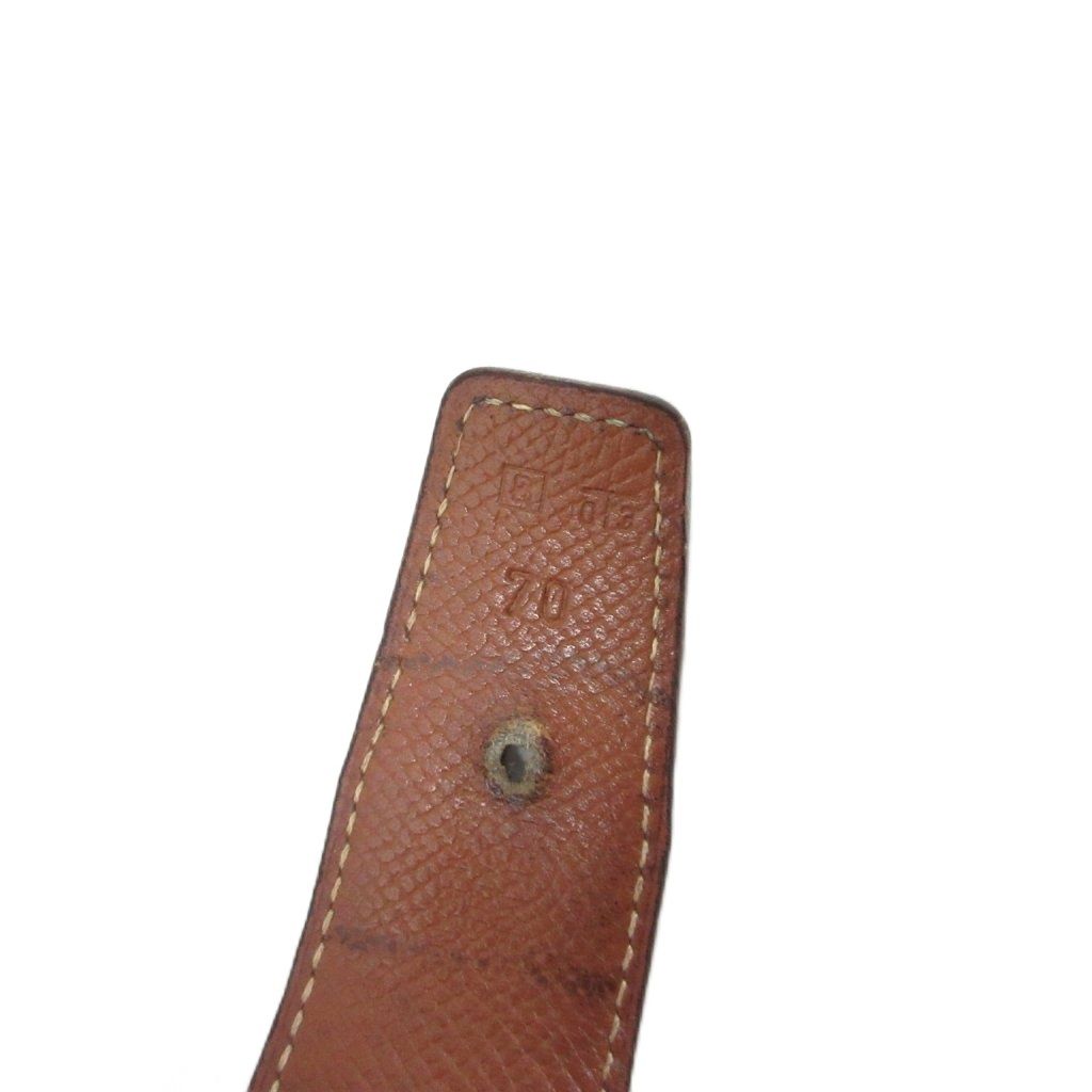 Hermes Constance H Logo Buckle Belt Leather 70 Black — view 8