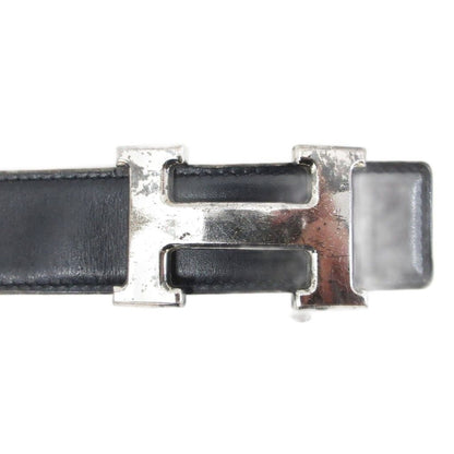 Hermes Constance H Logo Buckle Belt Leather 70 Black — view 4