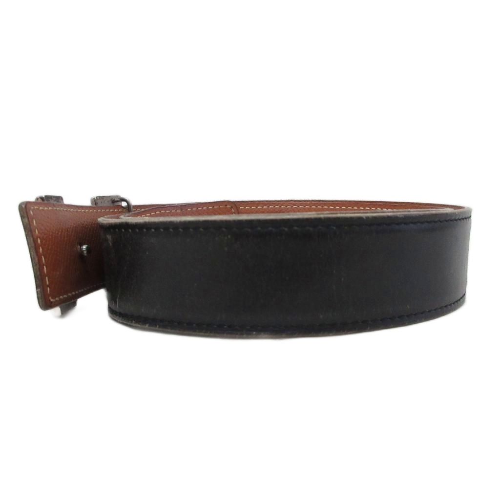 Hermes Constance H Logo Buckle Belt Leather 70 Black — view 2