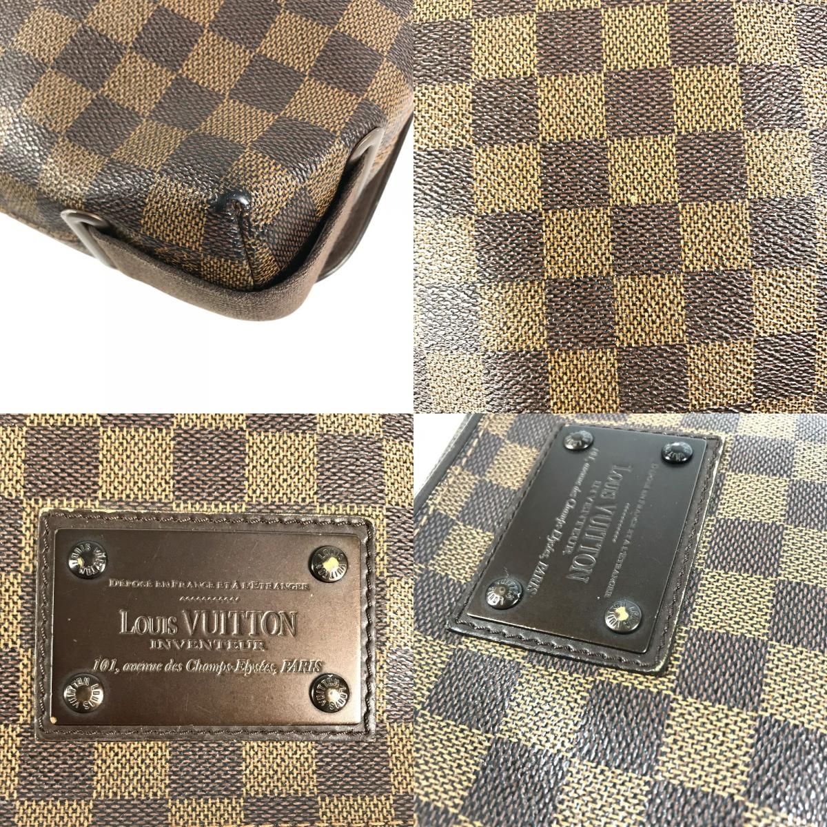 Louis Vuitton Shoulder Bag Brooklyn PM Damier Canvas Ebene Brown — view 7