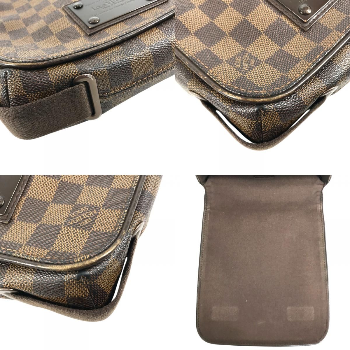Louis Vuitton Shoulder Bag Brooklyn PM Damier Canvas Ebene Brown — view 8
