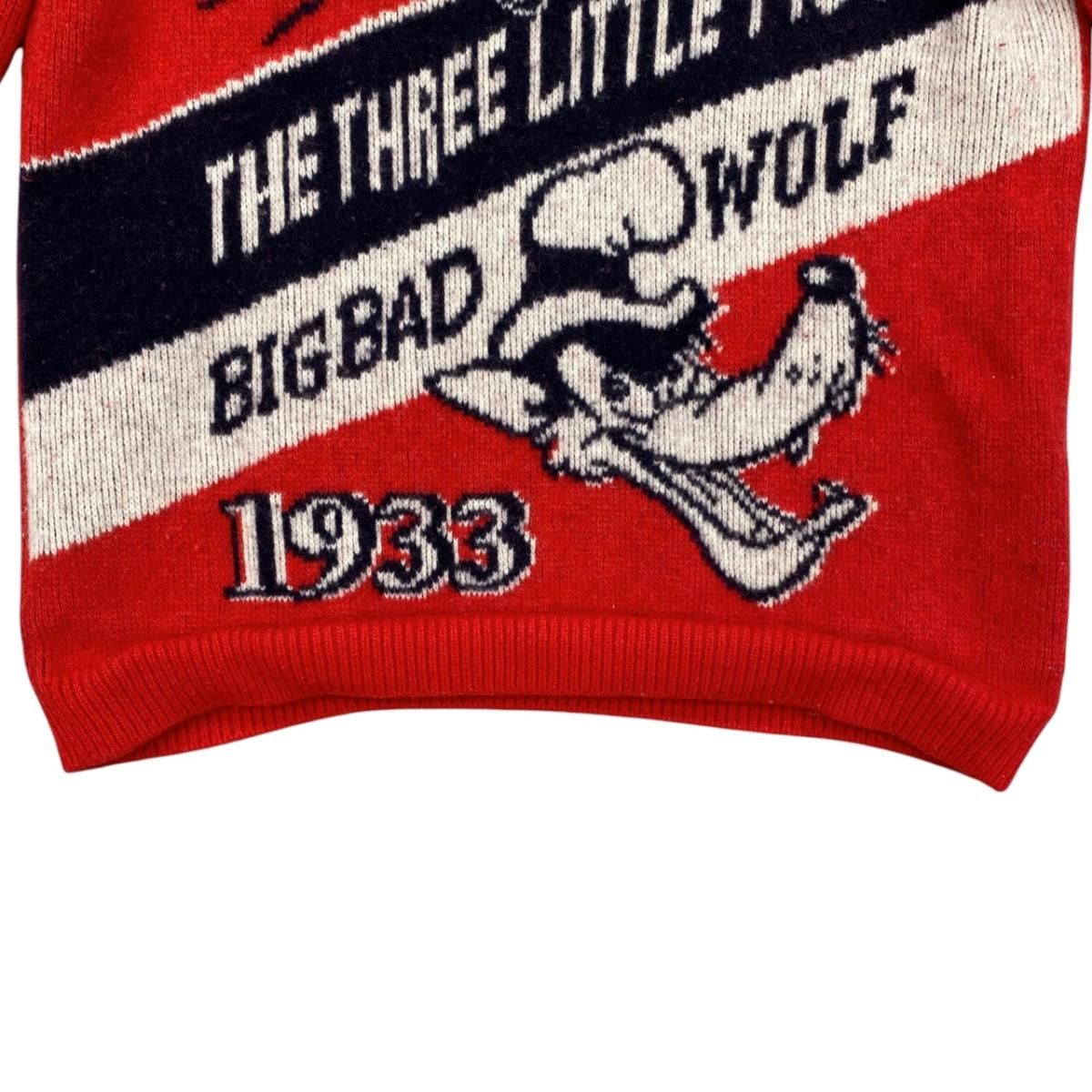 Gucci Disney Collaboration Sweater Three Little Pigs Knit Wool Logo S — view 4