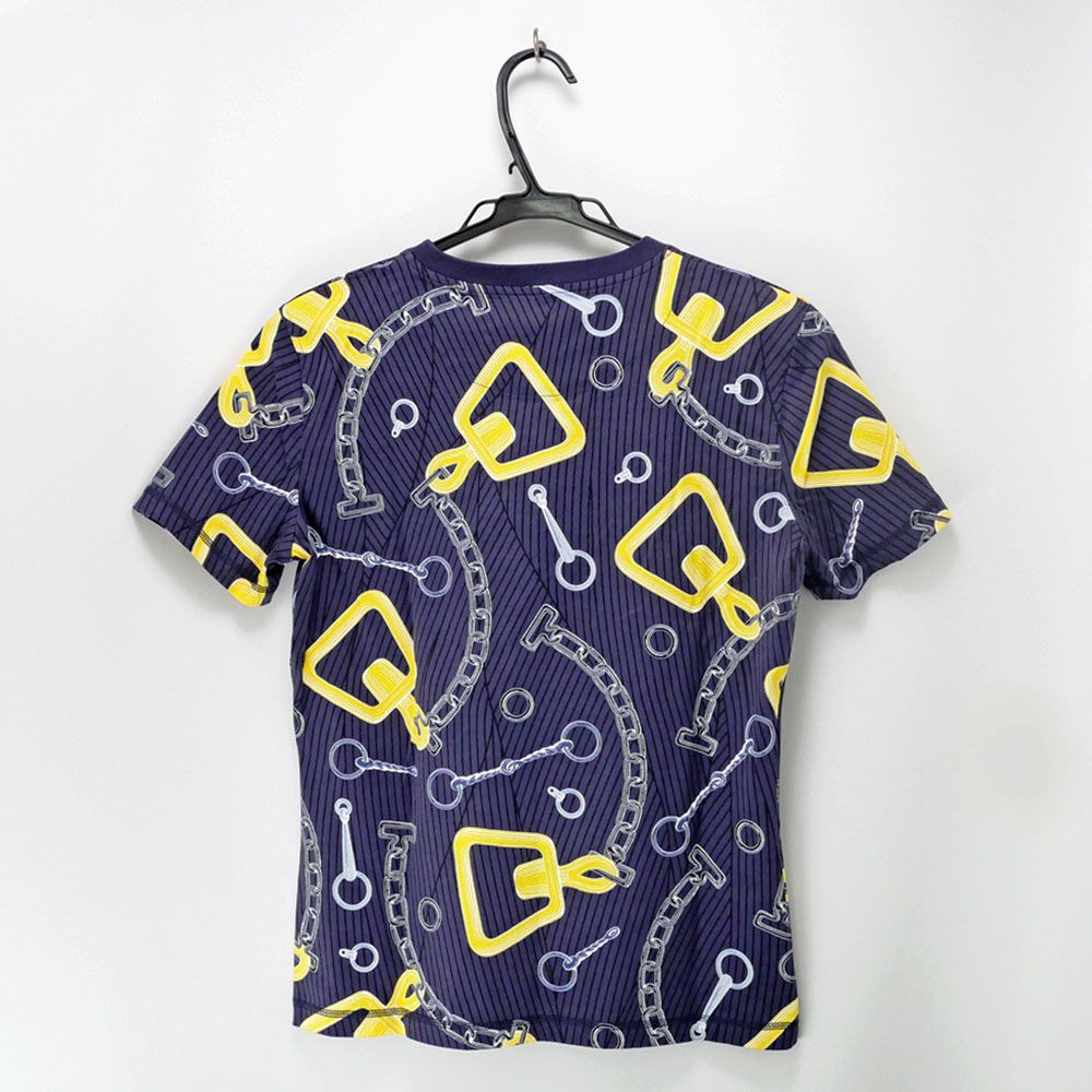 Hermes T-Shirt Kaleidoscope Navy Yellow Blue Cotton — view 2