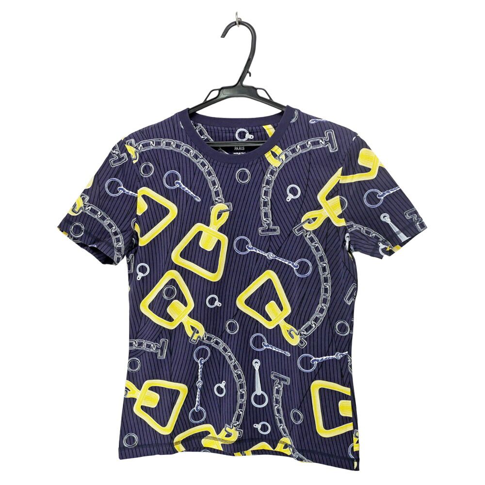 Hermes T-Shirt Kaleidoscope Navy Yellow Blue Cotton