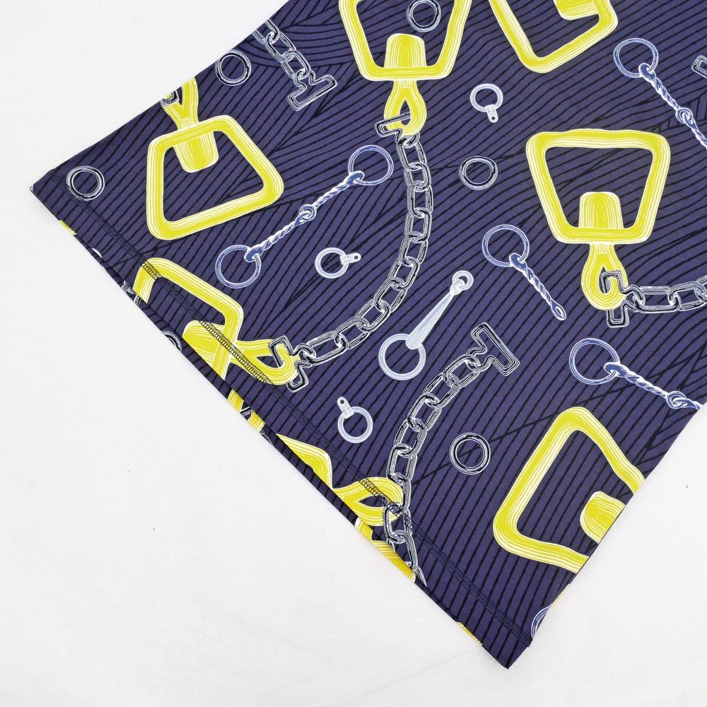 Hermes T-Shirt Kaleidoscope Navy Yellow Blue Cotton — view 6