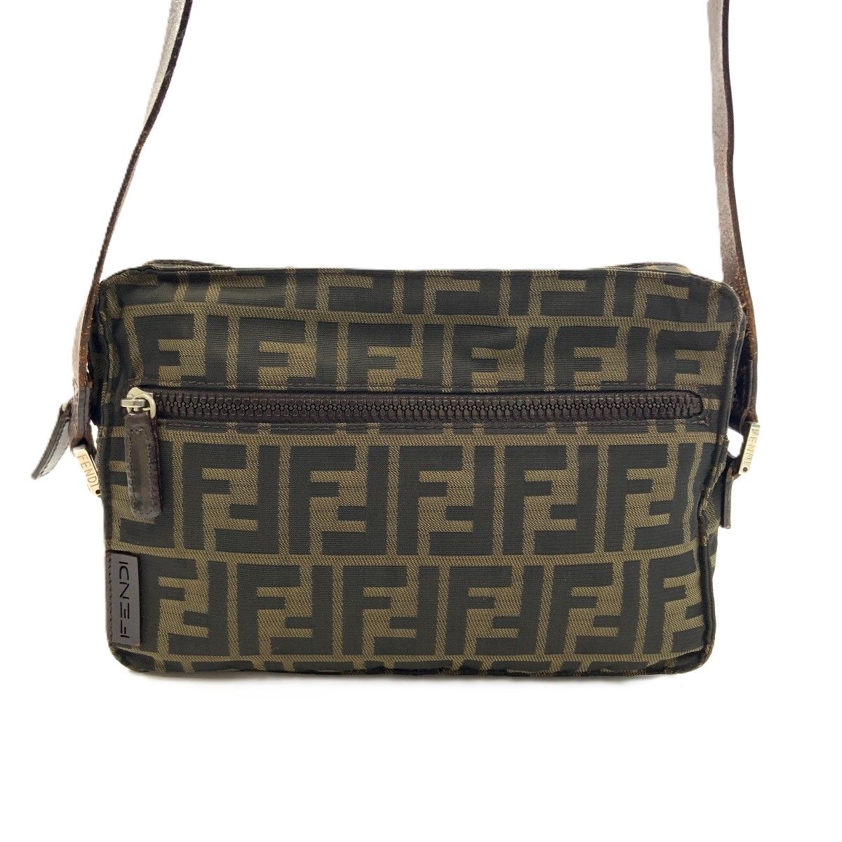 Fendi Zucca Shoulder Bag Brown