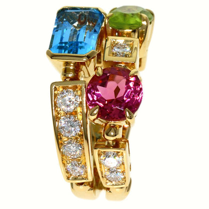 Bvlgari Allegra Multi Stone Diamond Ring 18k Yellow Gold — view 3