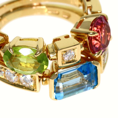Bvlgari Allegra Multi Stone Diamond Ring 18k Yellow Gold — view 8