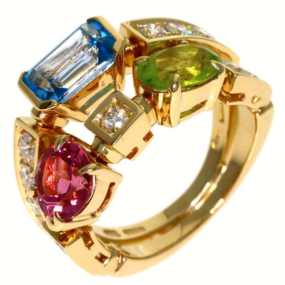 Bvlgari Allegra Multi Stone Diamond Ring 18k Yellow Gold — view 2