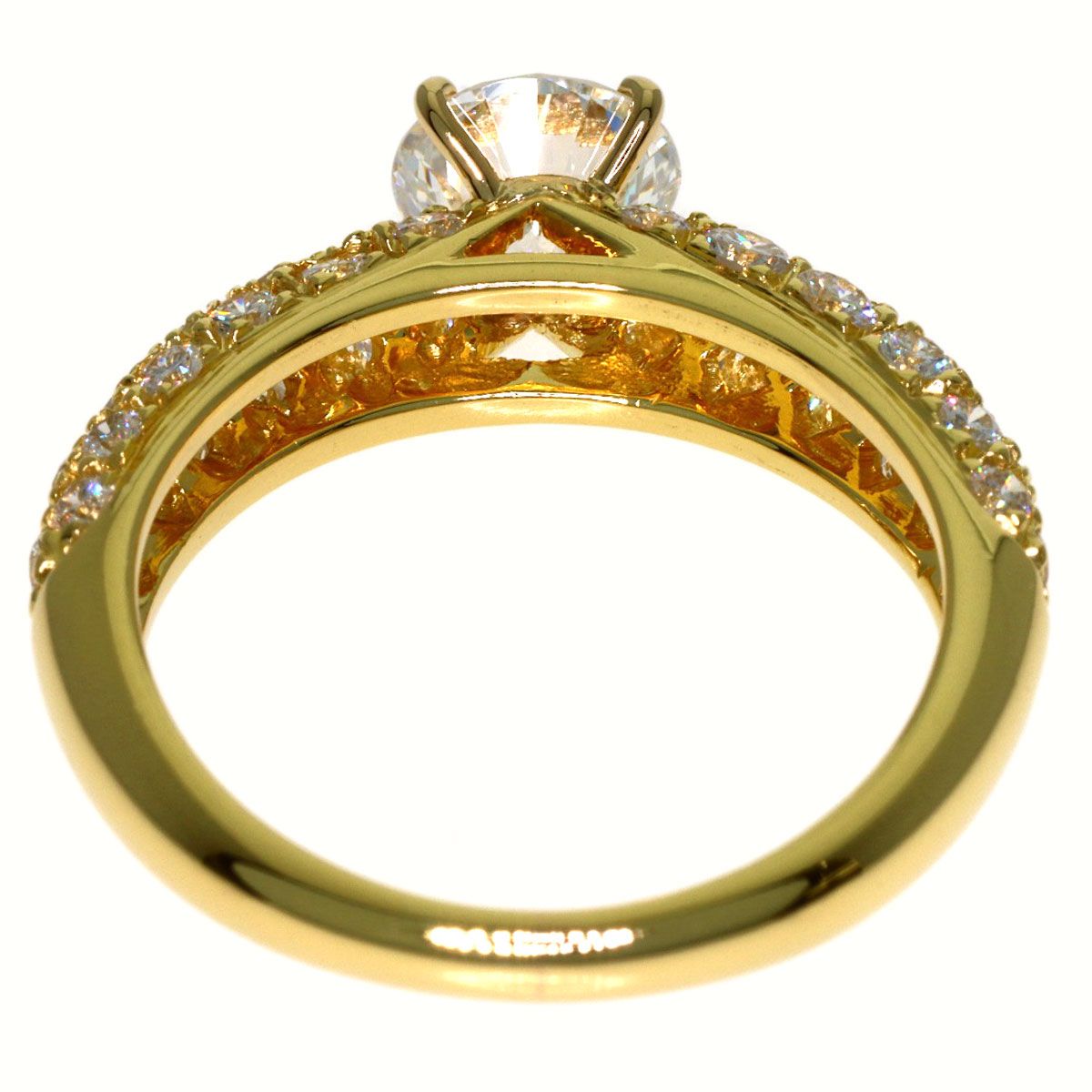 Van Cleef & Arpels Diamond Pave Ring 18k Yellow Gold — view 4