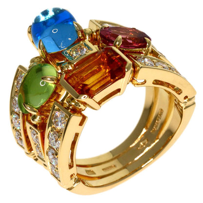 Bvlgari Allegra Multi Stone Diamond Ring 18k Yellow Gold — view 2