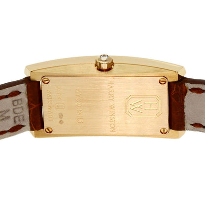 Harry Winston Avenue C Mini Lily Cluster Diamond Watch 18k Pink Gold Leather — view 6