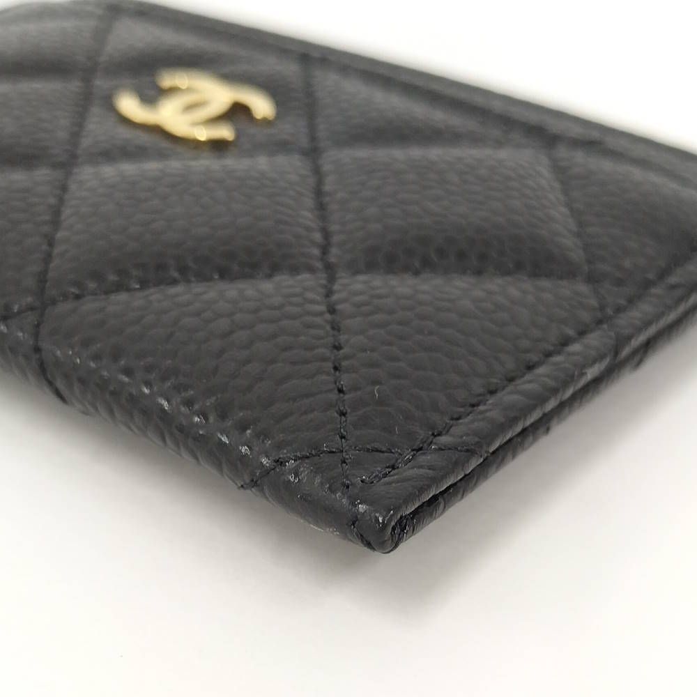 Chanel Classic Card Case Caviar Leather Black — view 4
