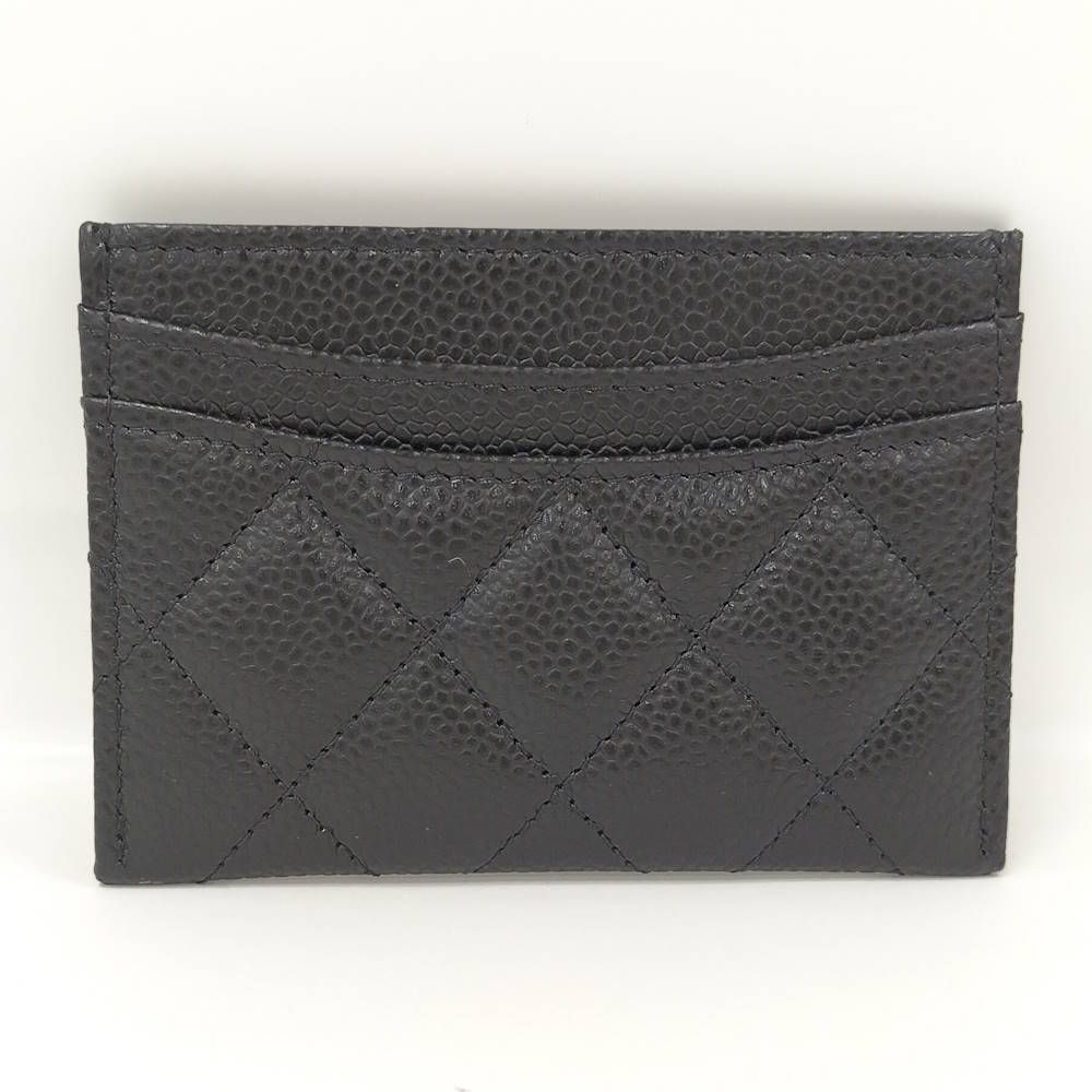 Chanel Classic Card Case Caviar Leather Black — view 2