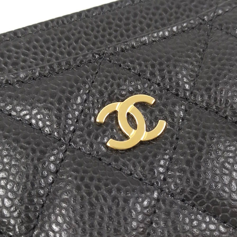 Chanel Classic Card Case Caviar Leather Black — view 5
