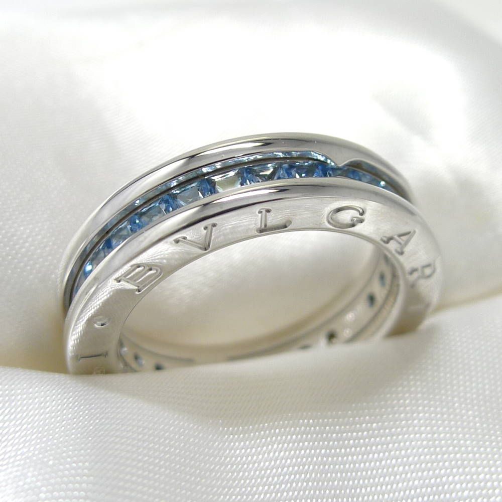 Bvlgari B-zero Ring White Gold Blue