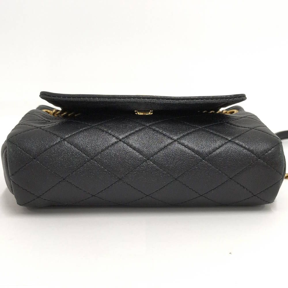 Saint Laurent Nolita Mini Chain Shoulder Bag Leather Black Gold — view 7