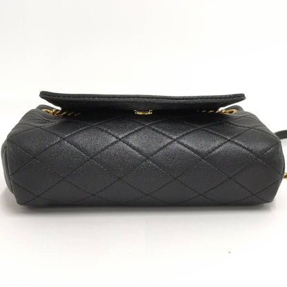 Saint Laurent Nolita Mini Chain Shoulder Bag Leather Black Gold — view 7