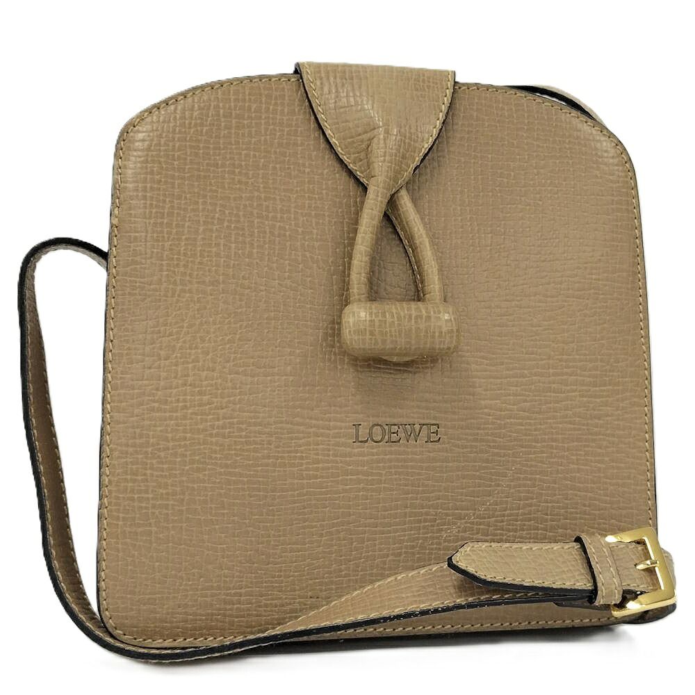 Loewe Shoulder Bag Leather Beige