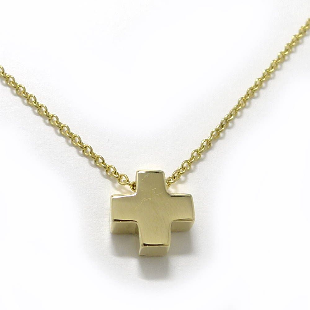 Tiffany & Co Roman Cross Necklace Yellow Gold