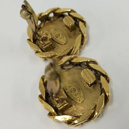 Chanel CC Logo Stone Earrings Gold Plated — view 4