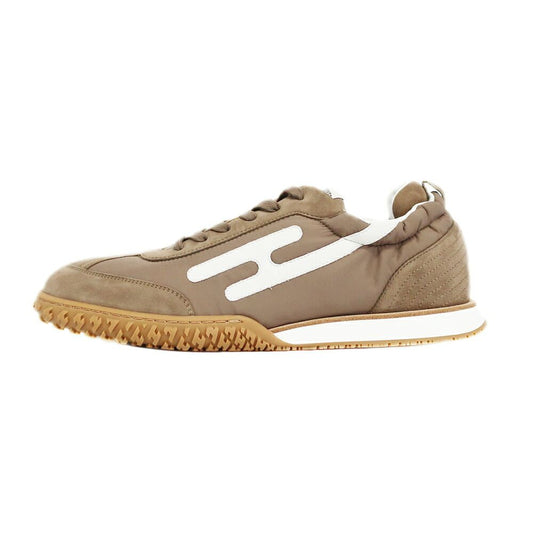 Hermes Tian White Sneakers Jet Etoupe Parachute Fabric Shoes