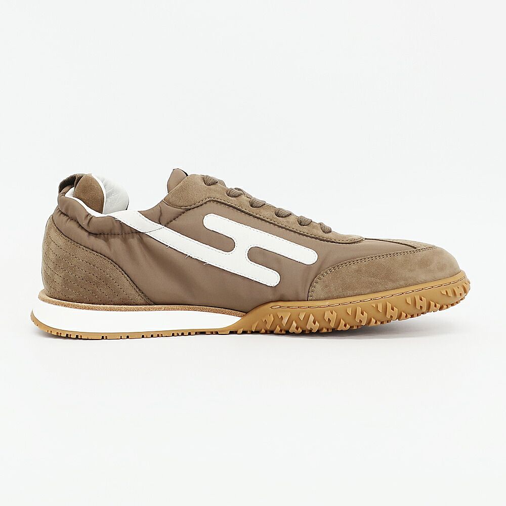 Hermes Tian White Sneakers Jet Etoupe Parachute Fabric Shoes — view 2