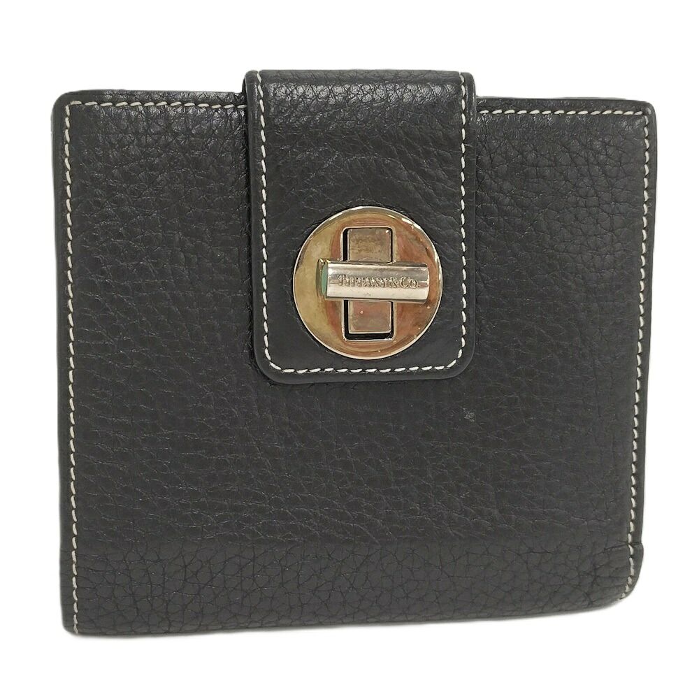 Tiffany & Co Bifold Wallet Leather Black