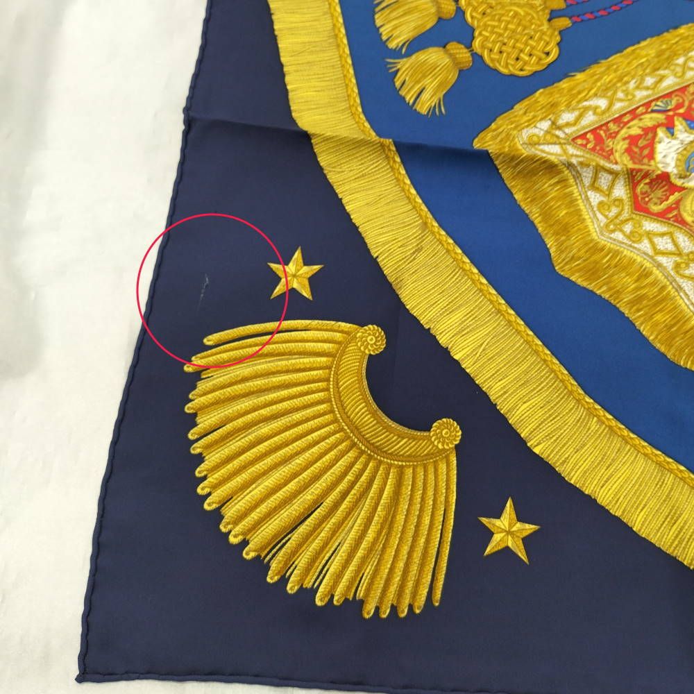 Hermes Carre 90 Scarf Poste Et Cavalerie Silk 100% Navy — view 6