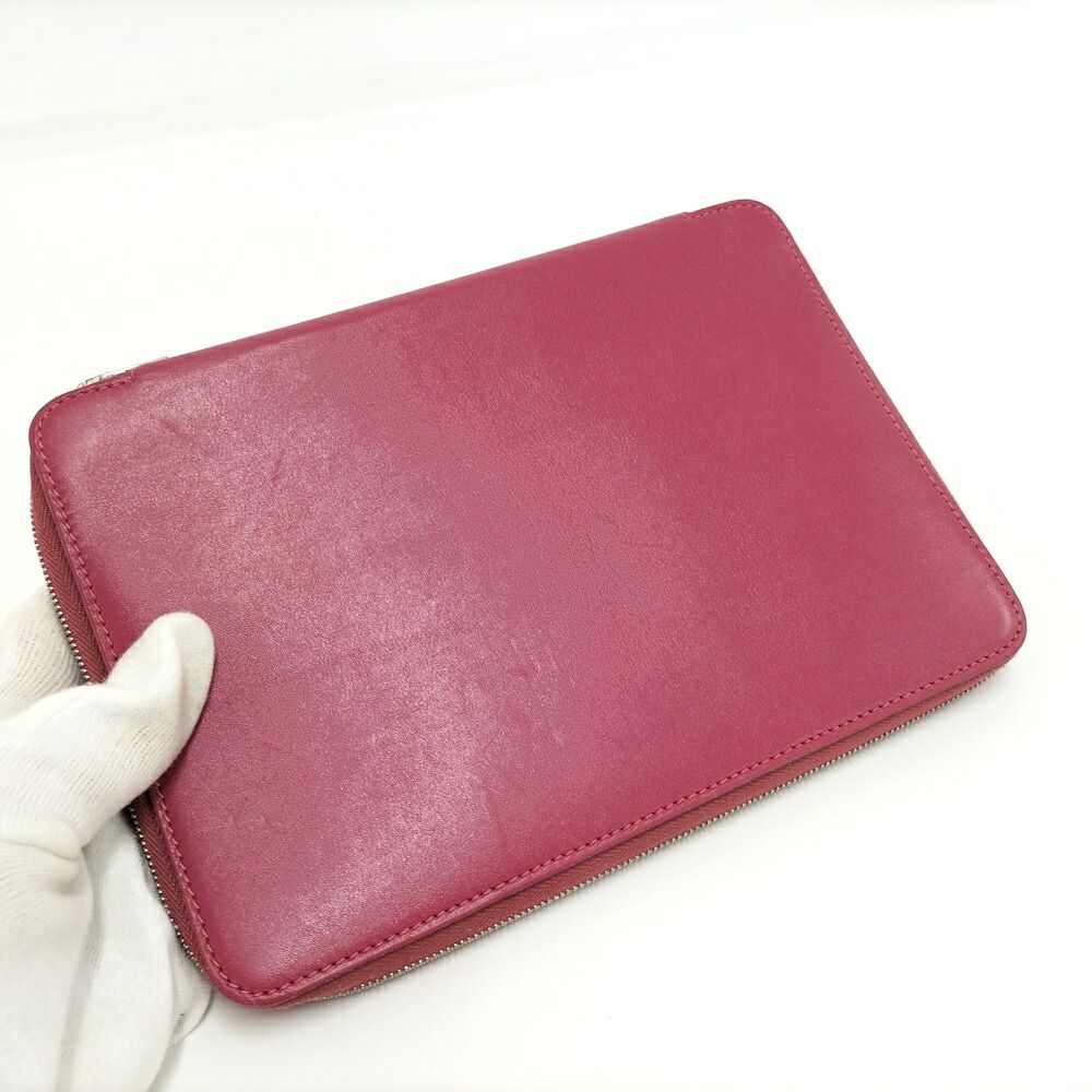 Hermes Agenda Zip Notebook Cover Leather Pink — view 6