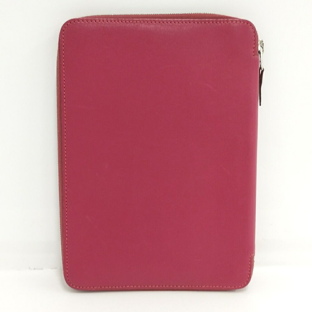 Hermes Agenda Zip Notebook Cover Leather Pink — view 3