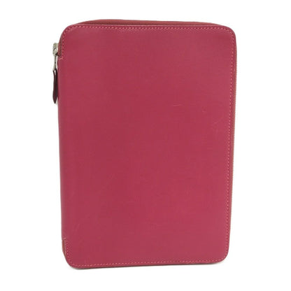 Hermes Agenda Zip Notebook Cover Leather Pink
