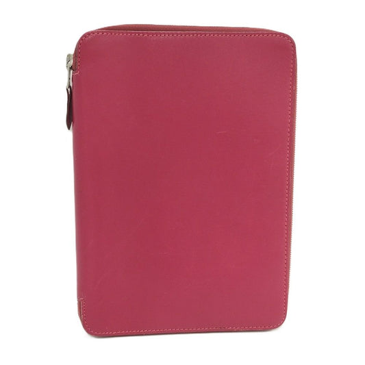 Hermes Agenda Zip Notebook Cover Leather Pink