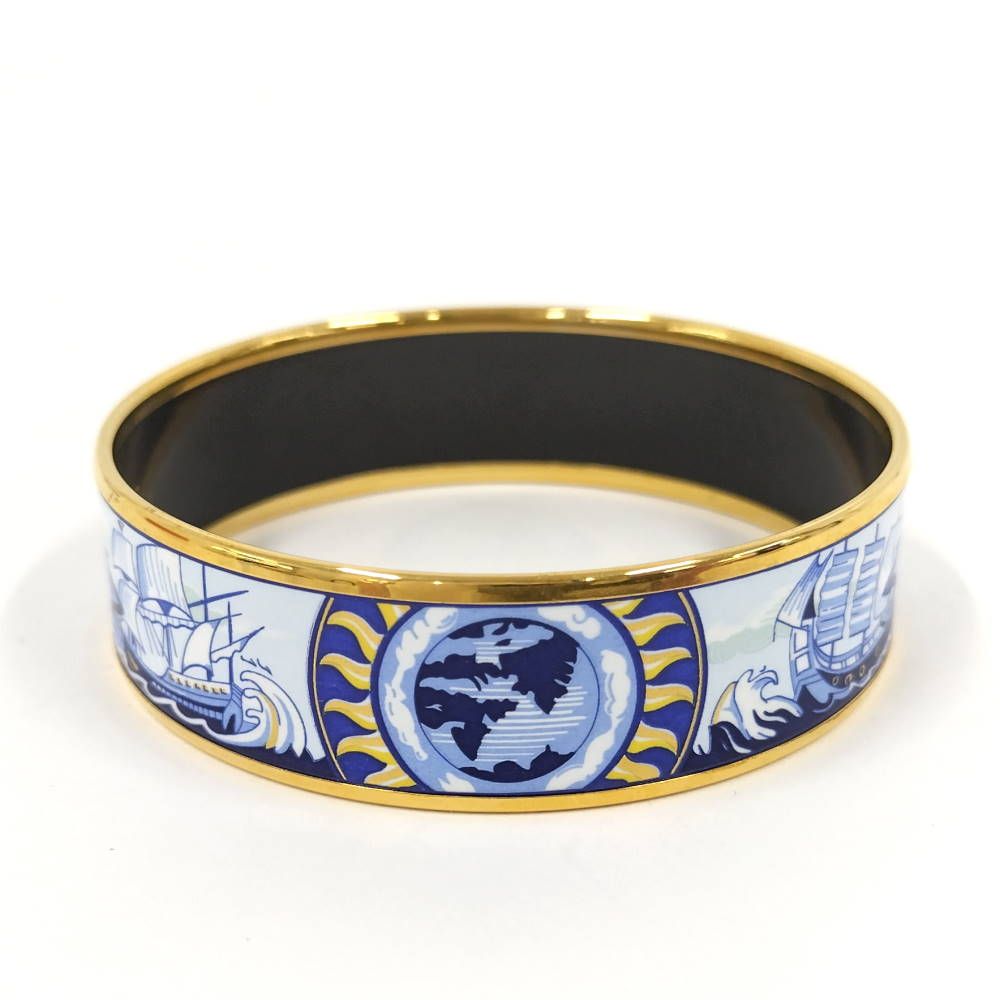 Hermes Enamel Bangle Bracelet — view 2