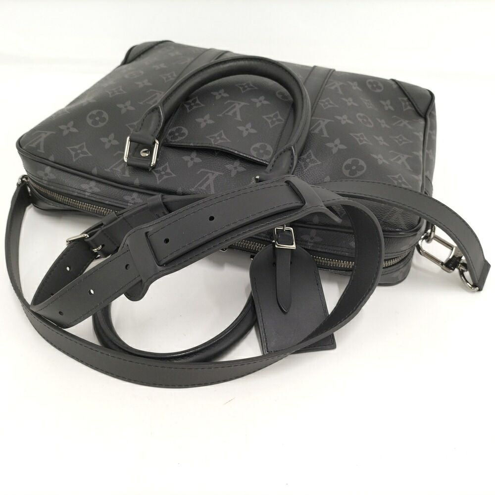 Louis Vuitton Porte Documents Voyage 2-Way Handbag Monogram Eclipse Black — view 7
