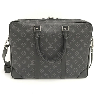 Louis Vuitton Porte Documents Voyage 2-Way Handbag Monogram Eclipse Black — view 2
