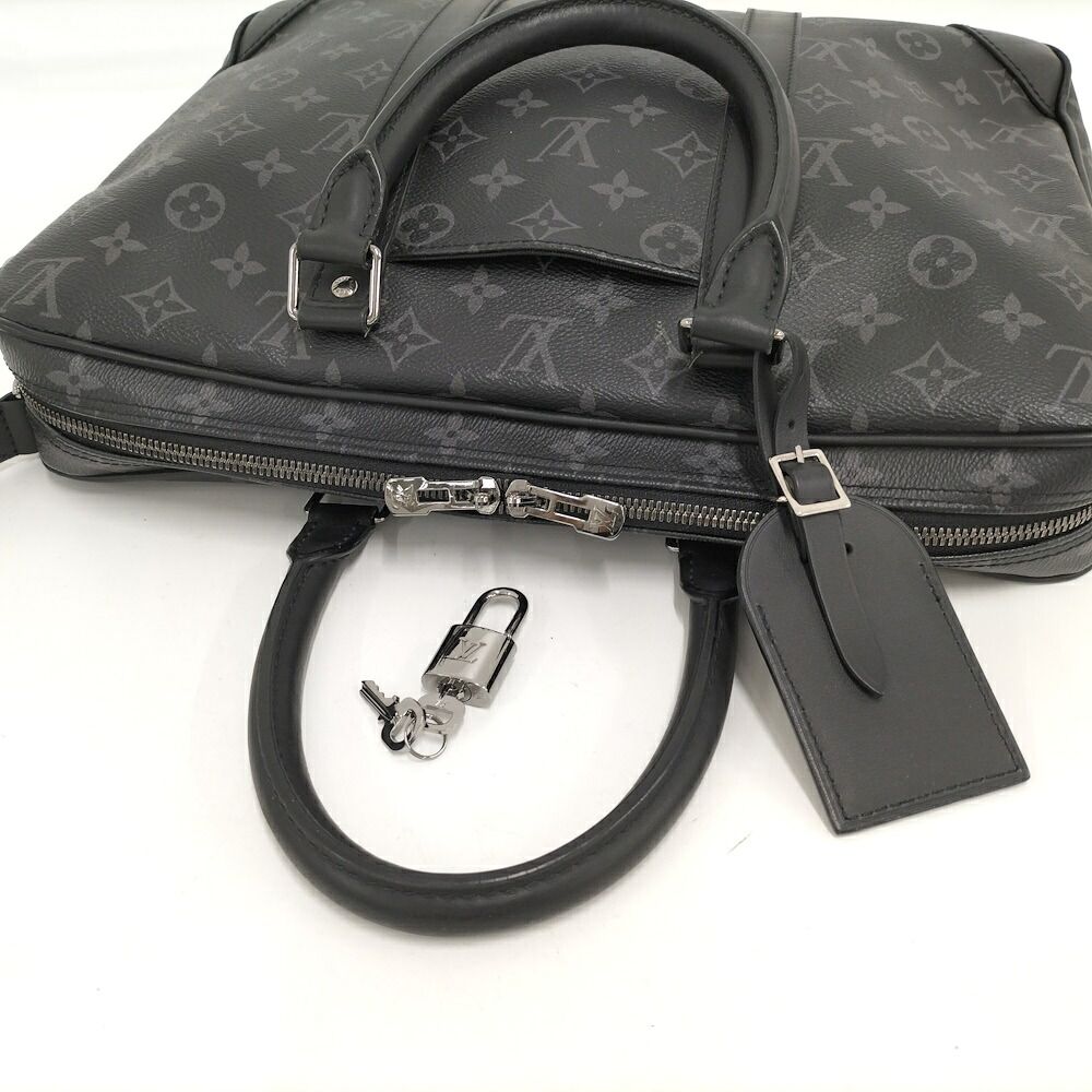 Louis Vuitton Porte Documents Voyage 2-Way Handbag Monogram Eclipse Black — view 8