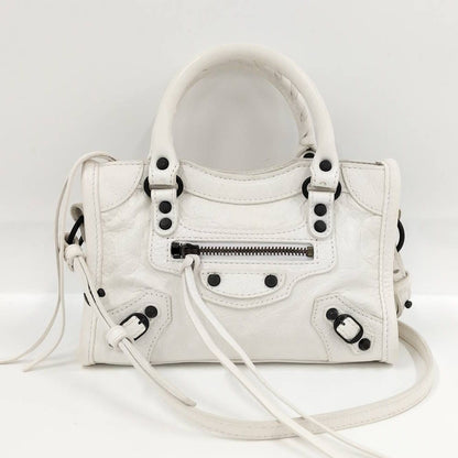 Balenciaga le City Nano 2-Way Bag Leather White