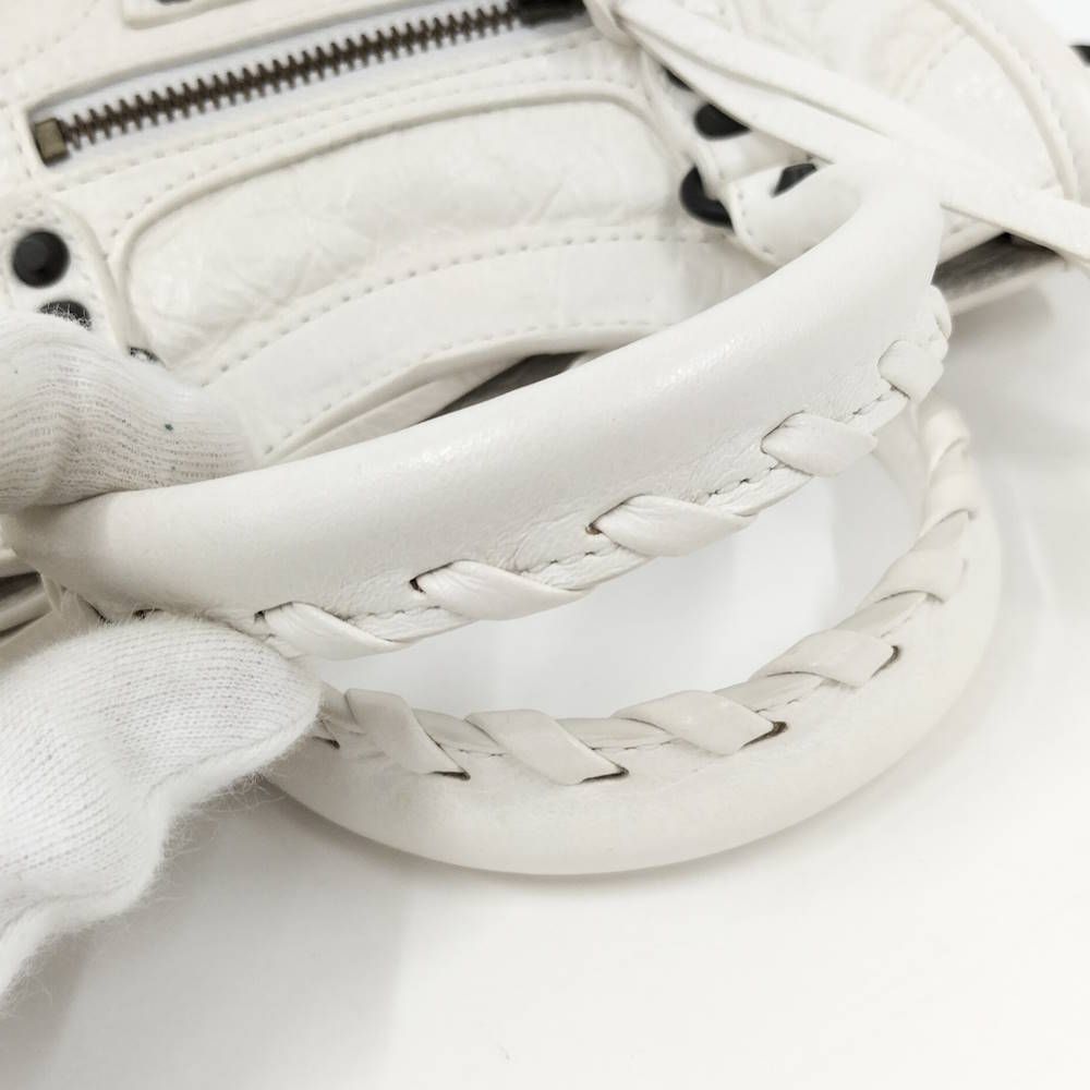 Balenciaga le City Nano 2-Way Bag Leather White — view 7