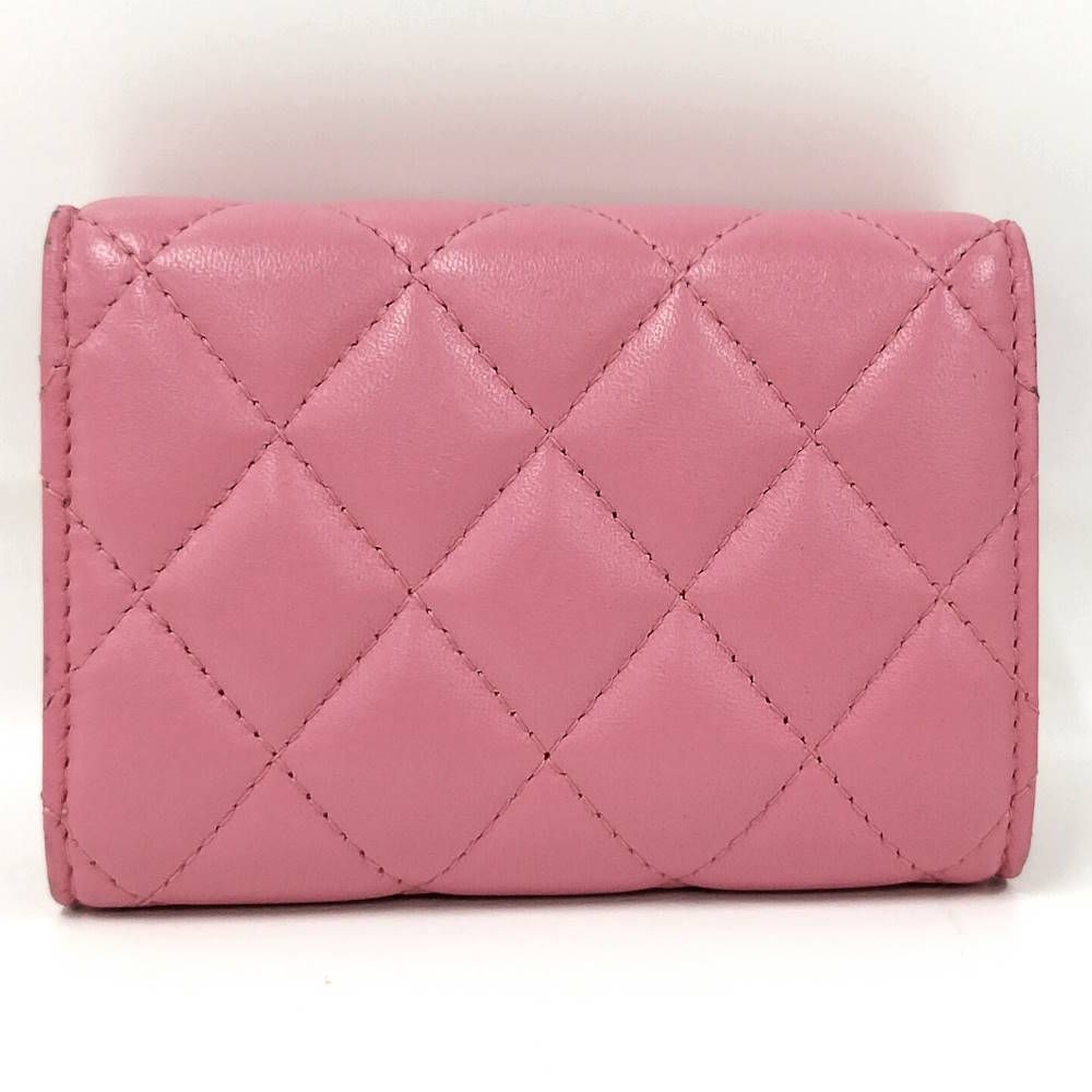 Chanel Classic Small Flap Wallet Quilted Lambskin Pink — view 3