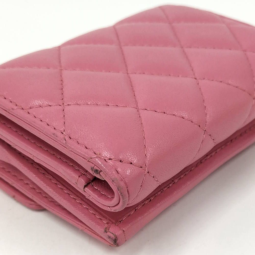 Chanel Classic Small Flap Wallet Quilted Lambskin Pink — view 5