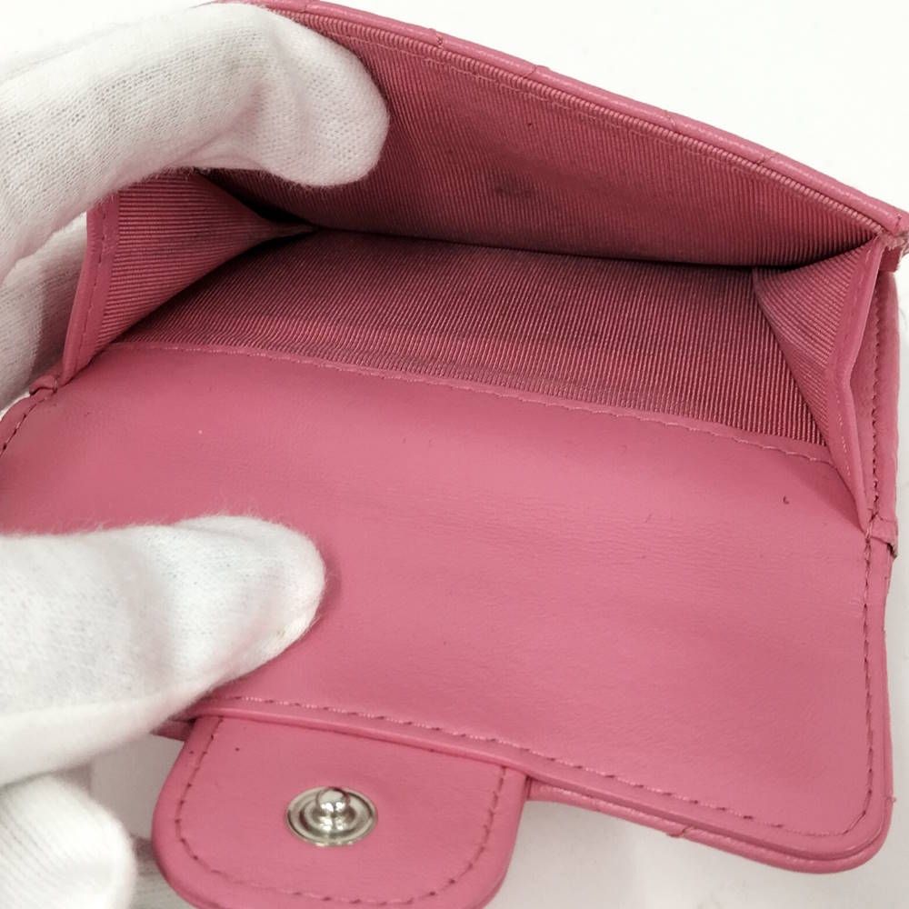 Chanel Classic Small Flap Wallet Quilted Lambskin Pink — view 8