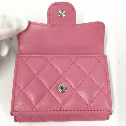 Chanel Classic Small Flap Wallet Quilted Lambskin Pink — view 7