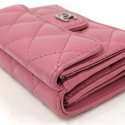 Chanel Classic Small Flap Wallet Quilted Lambskin Pink — view 4